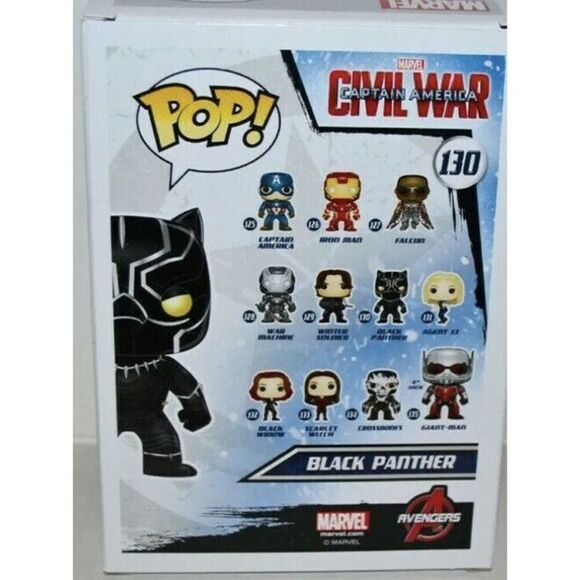 Funko POP! Marvel Captain America Civil War Black Panther #130 Walmart Exclusive - Picture 5 of 6